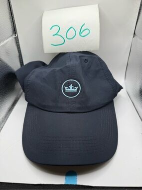 Peter Millar Navy Cap with Light Blue Crown Emblem